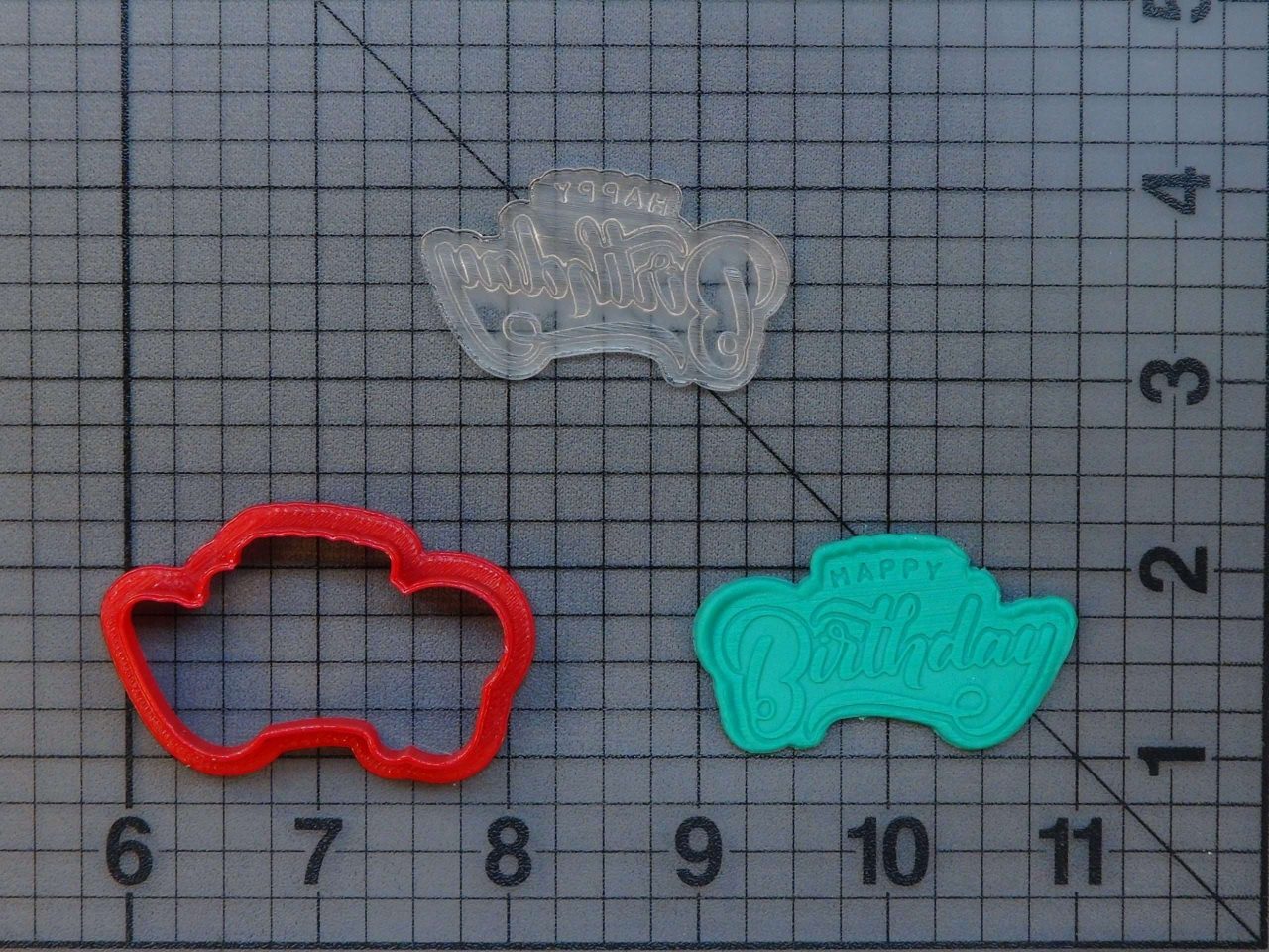 Happy Birthday 227-114 Cookie Cutter and Stamp (Embossed)