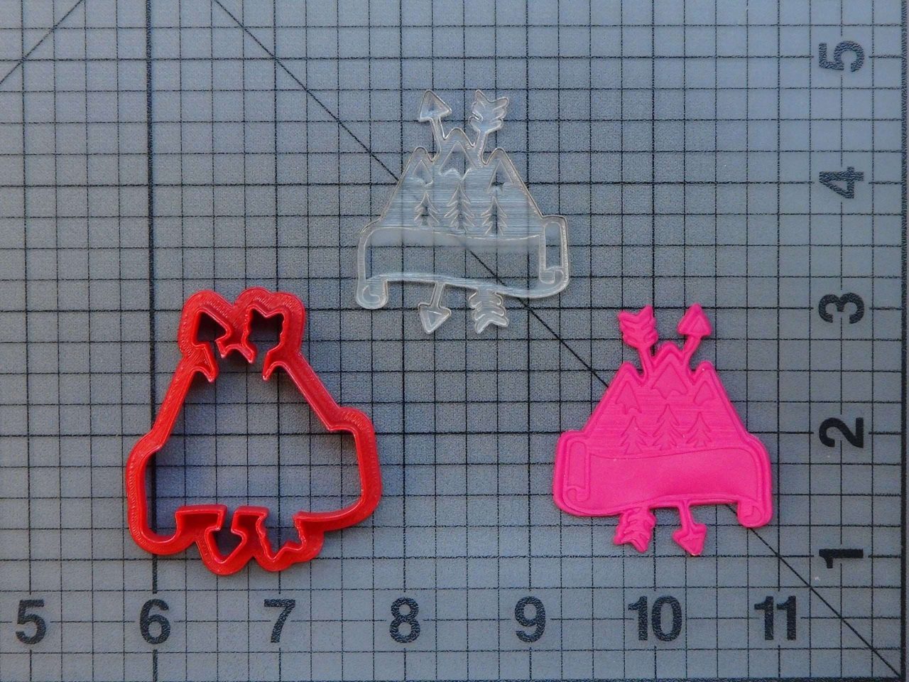 Mountain Sign 227-129 Cookie Cutter and Stamp (Embossed)