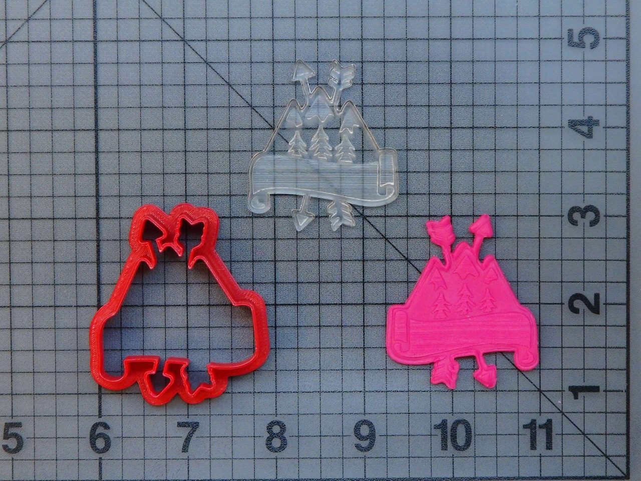 Mountain Sign 227-129 Cookie Cutter and Stamp (Embossed)