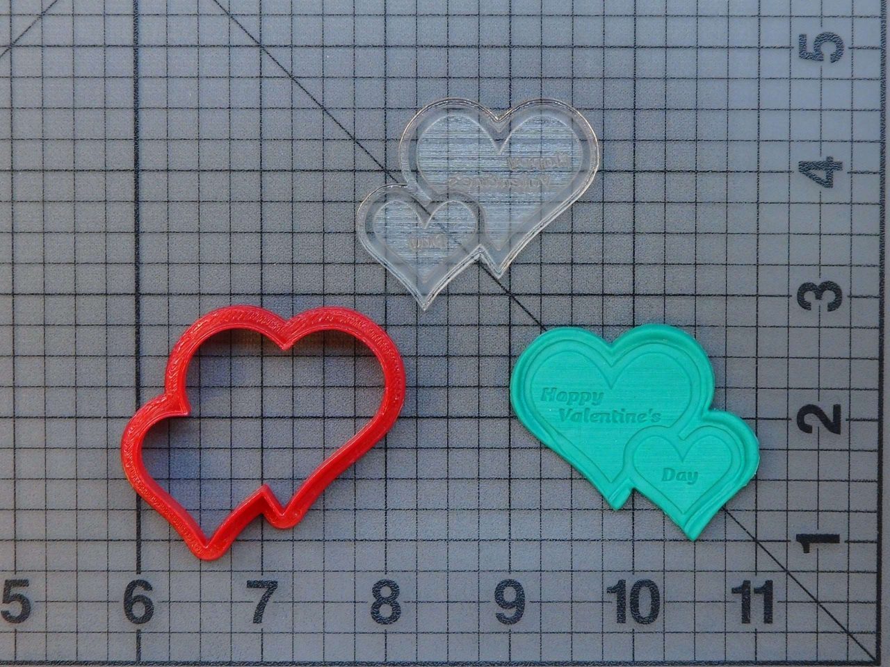 Happy Valentines Day 227-151 Cookie Cutter and Stamp (Embossed)