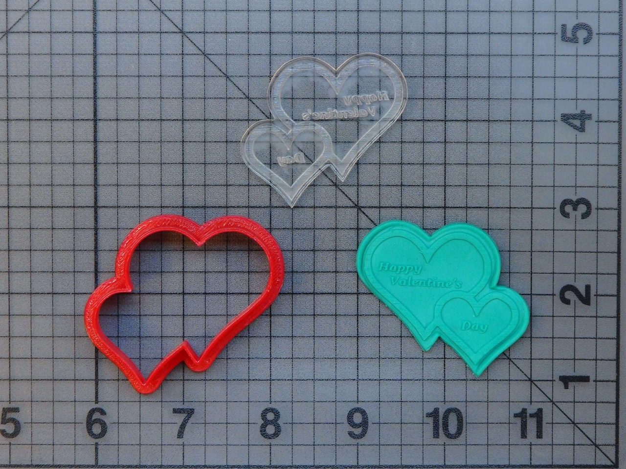 Happy Valentines Day 227-151 Cookie Cutter and Stamp (Embossed)