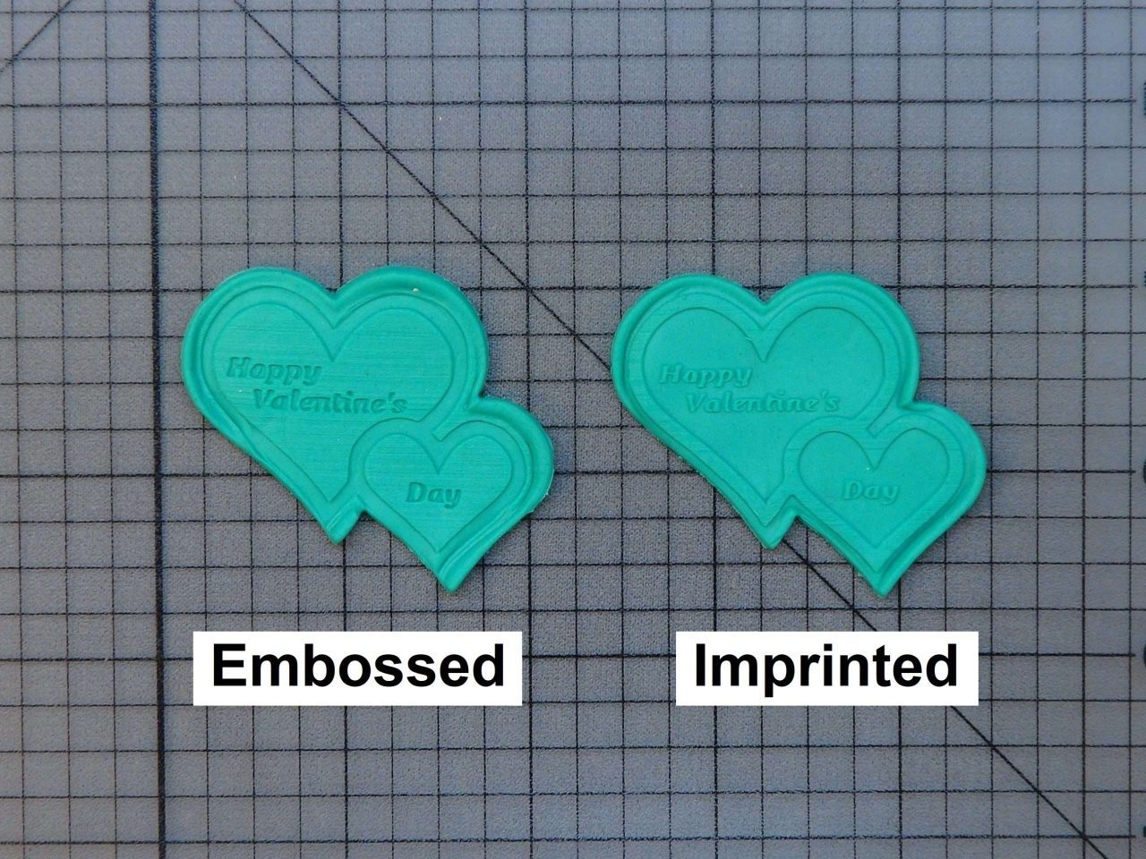 Happy Valentines Day 227-151 Cookie Cutter and Stamp (Written)