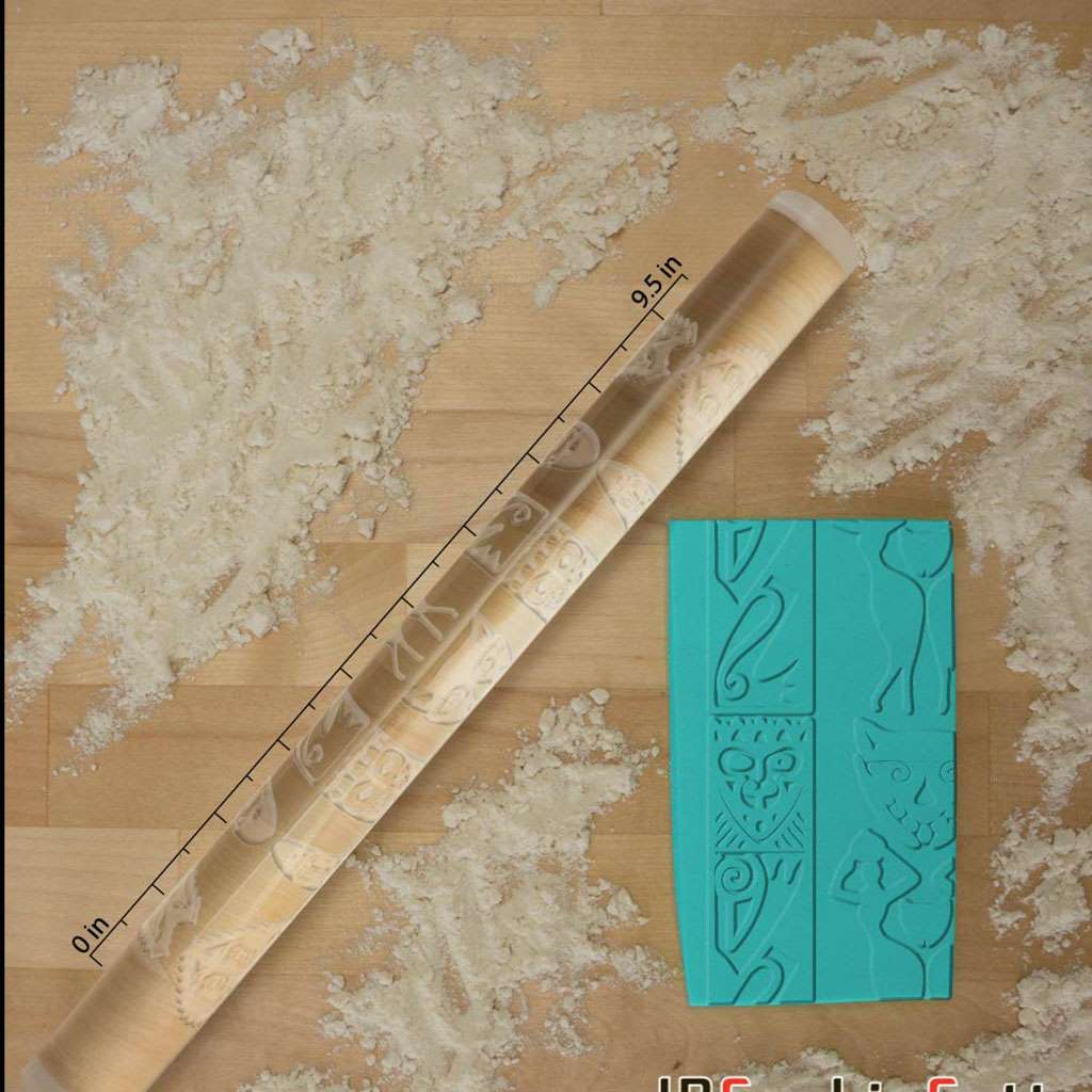 African Pattern 765-191 Rolling Pin