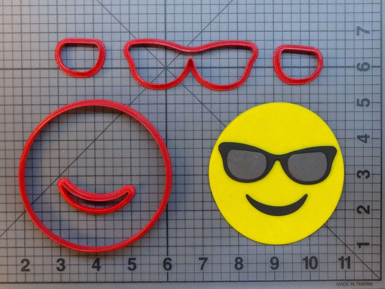 Emoji with Sunglasses 266-A044 Cookie Cutter Set