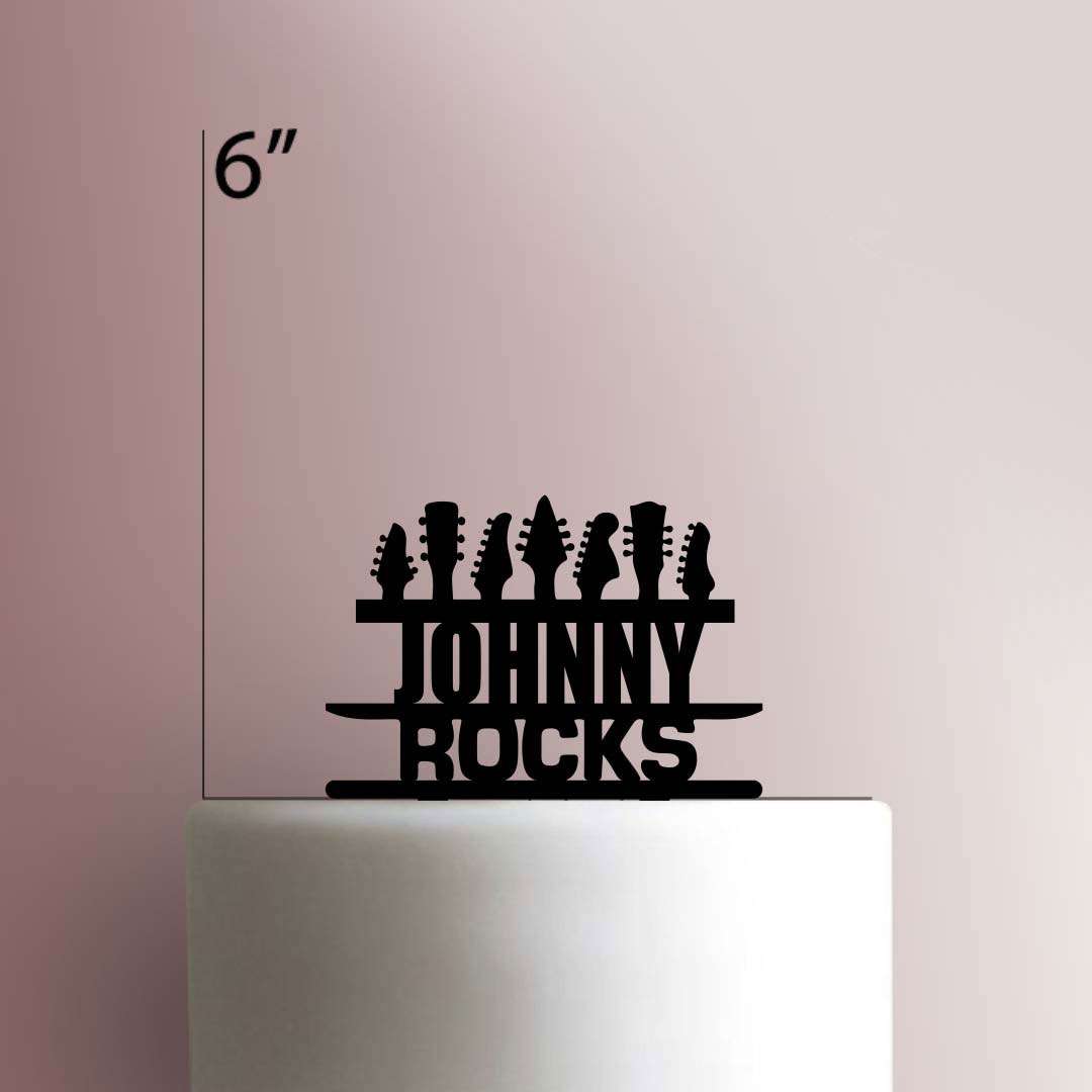 Custom Guitar Rocks 225-302 Cake Topper