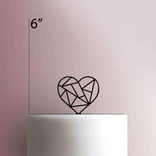 Geometric Heart 225-323 Cake Topper
