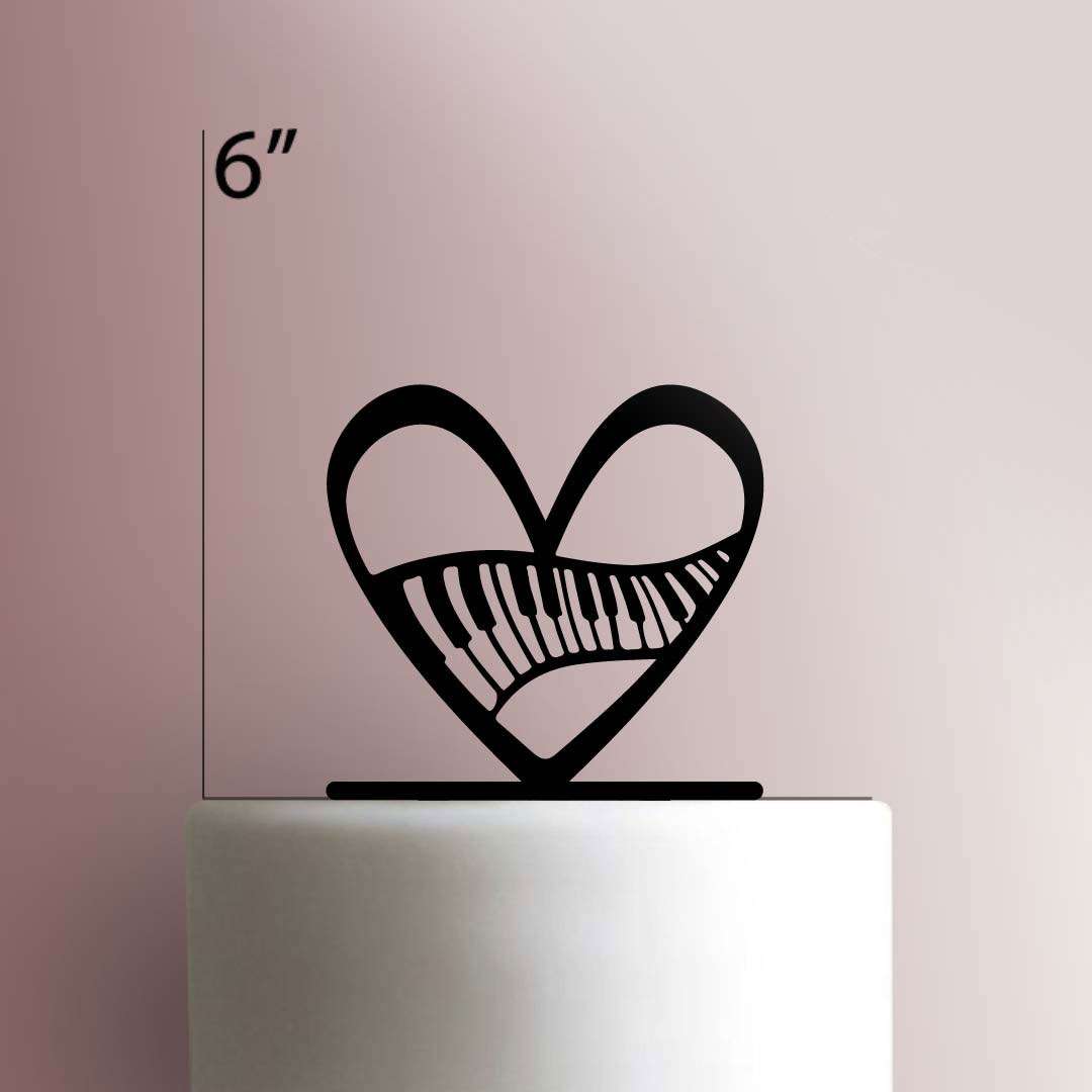 Piano Heart 225-322 Cake Topper