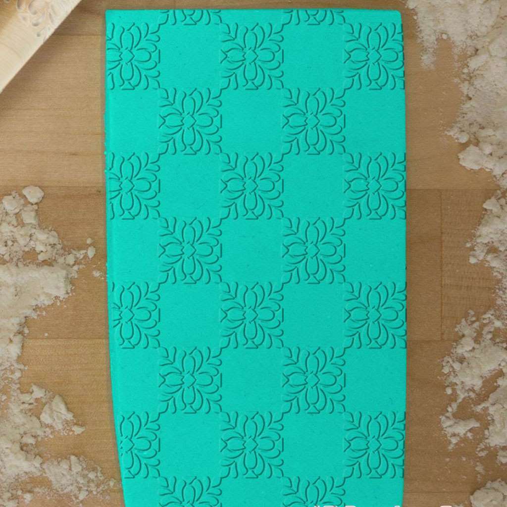 Square Flower Pattern 765-206 Rolling Pin