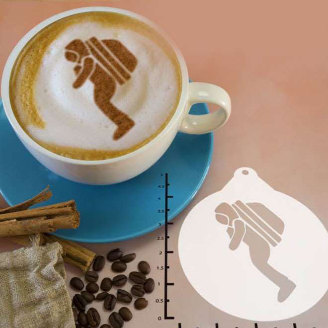Astronaut 263-010 Latte Art Stencil