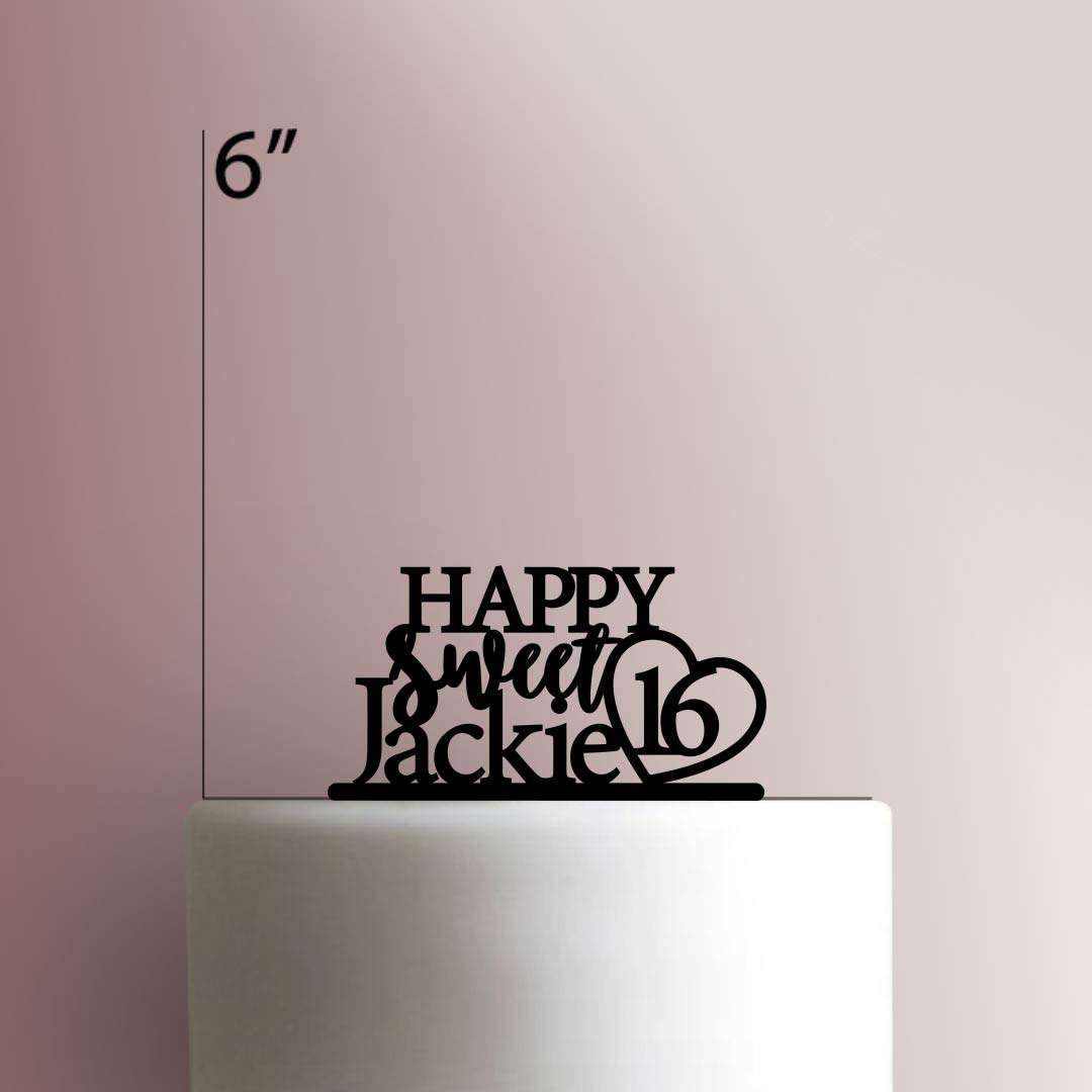 Custom Happy Sweet 16 225-458 Cake Topper