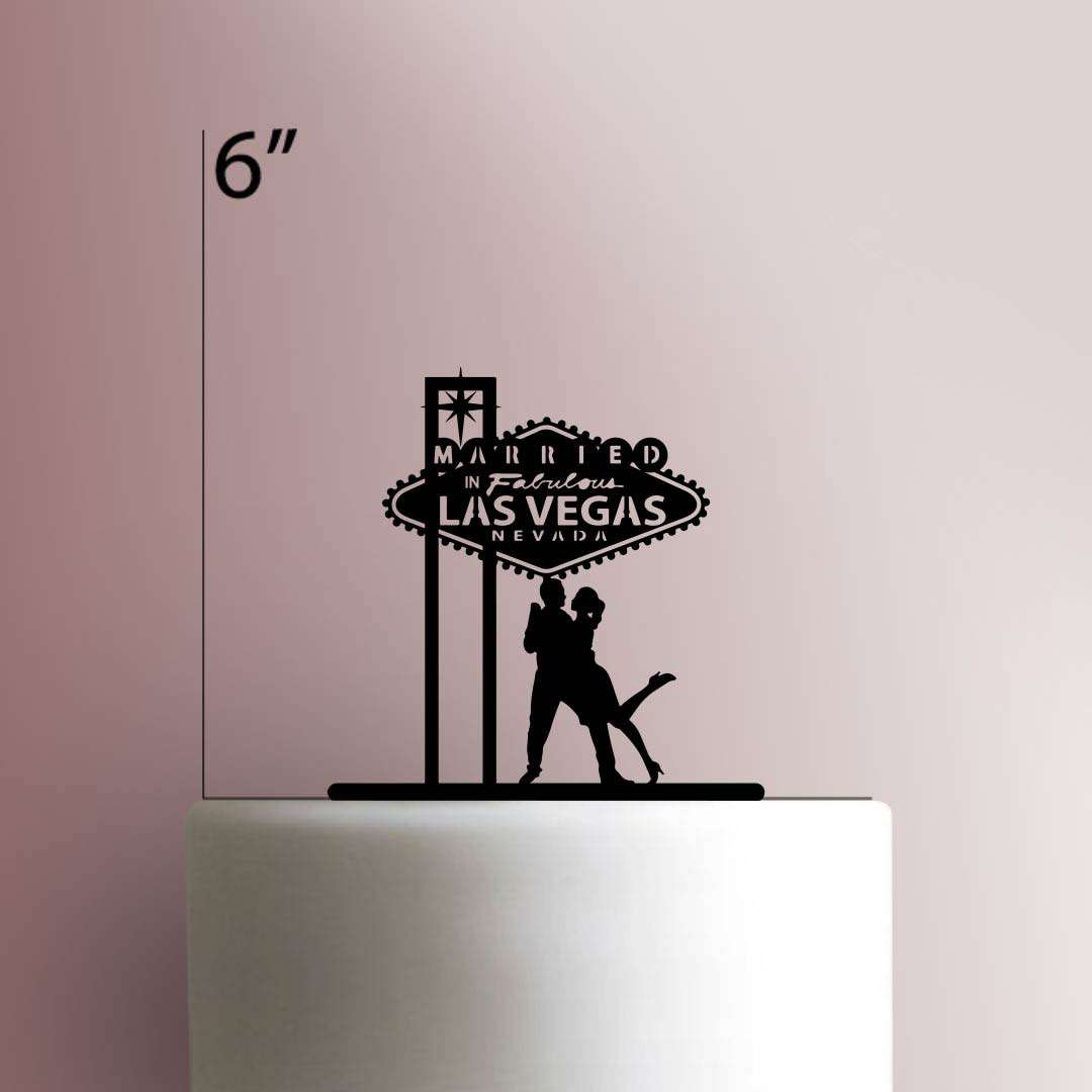 Married in Fabulous Las Vegas 225-414 Cake Topper