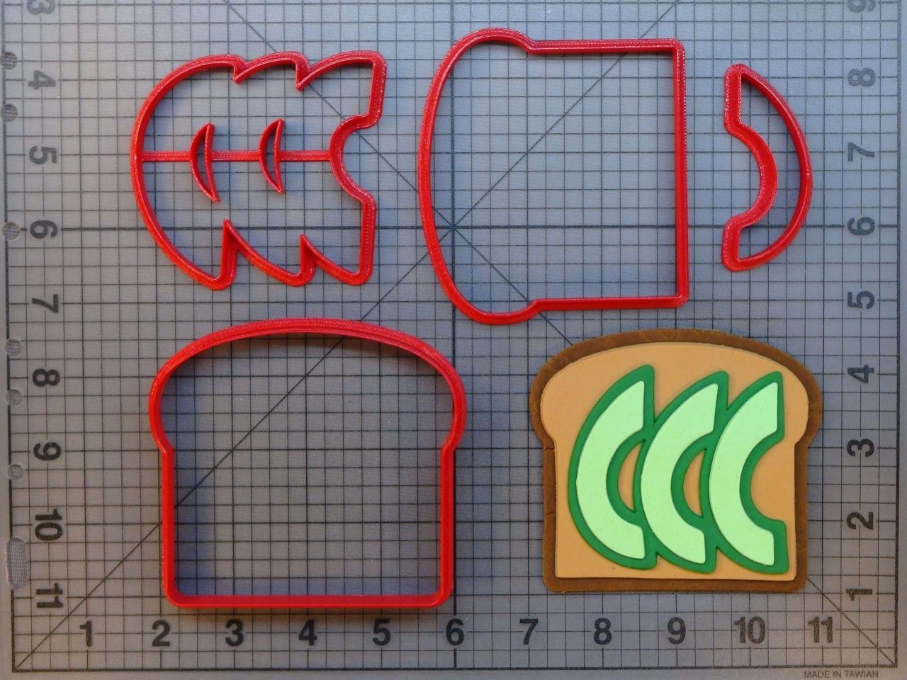 Avocado Toast 266-A221 Cookie Cutter Set