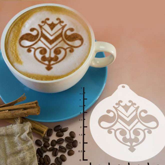Damask 263-007 Latte Art Stencil