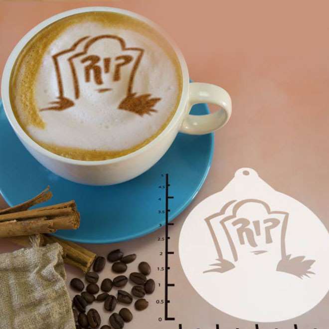 Halloween - Grave Stone 263-036 Latte Art Stencil