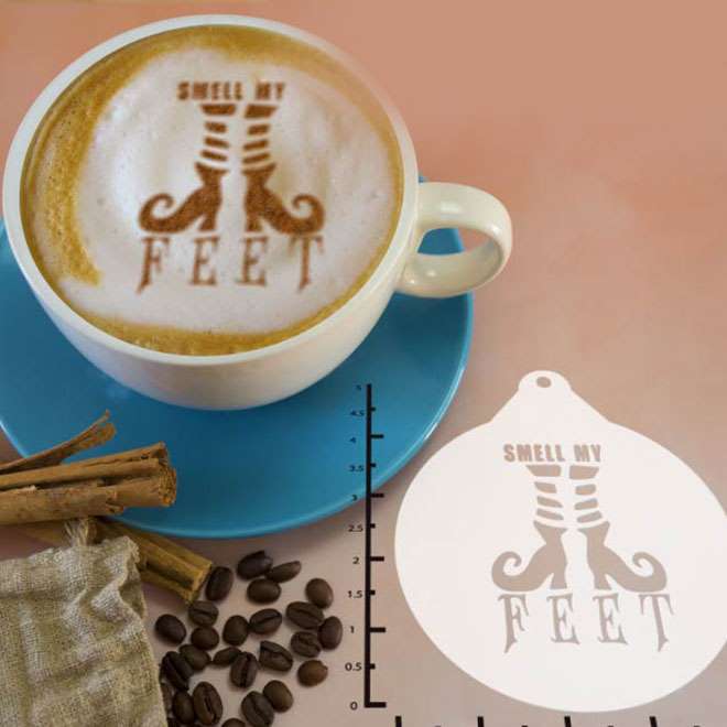 Halloween - Smell My Feet 263-047 Coffee Stencil