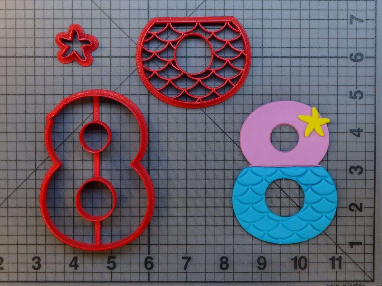 Mermaid Number - Eight 266-A335 Cookie Cutter Set