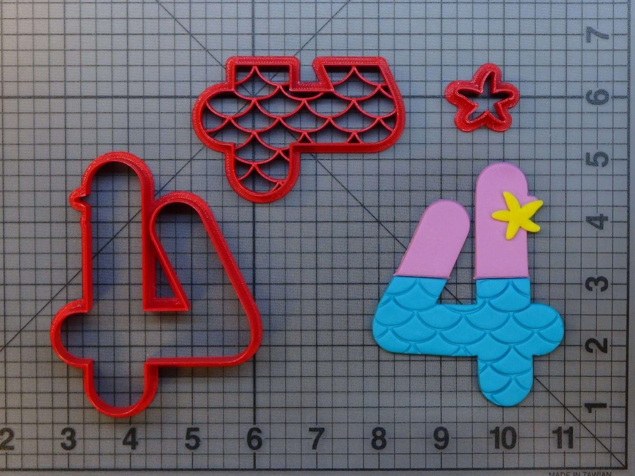 Mermaid Number - Four 266-A331 Cookie Cutter Set