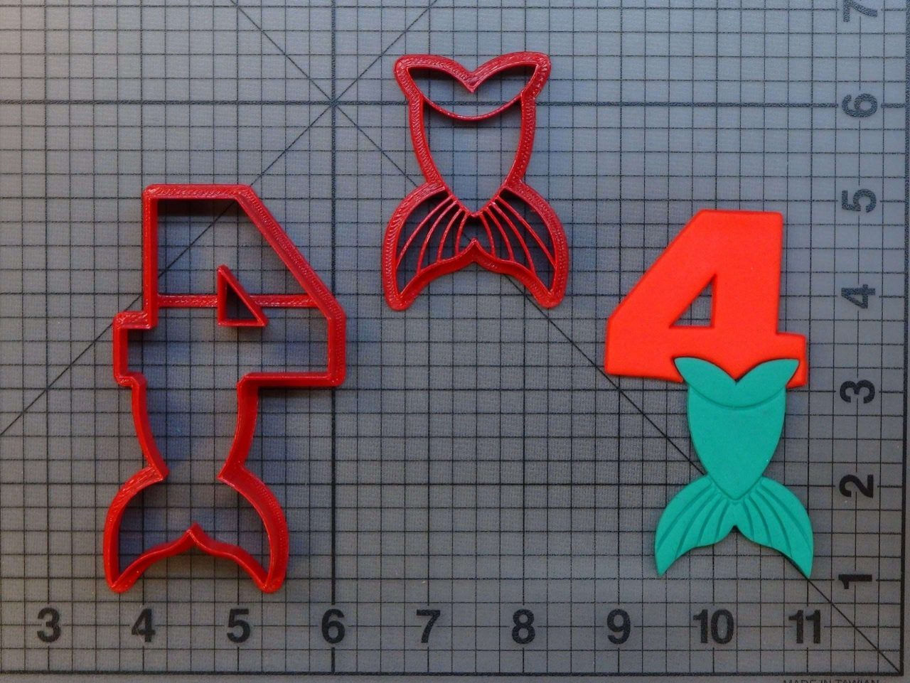 Mermaid Number - Four 266-A346 Cookie Cutter Set
