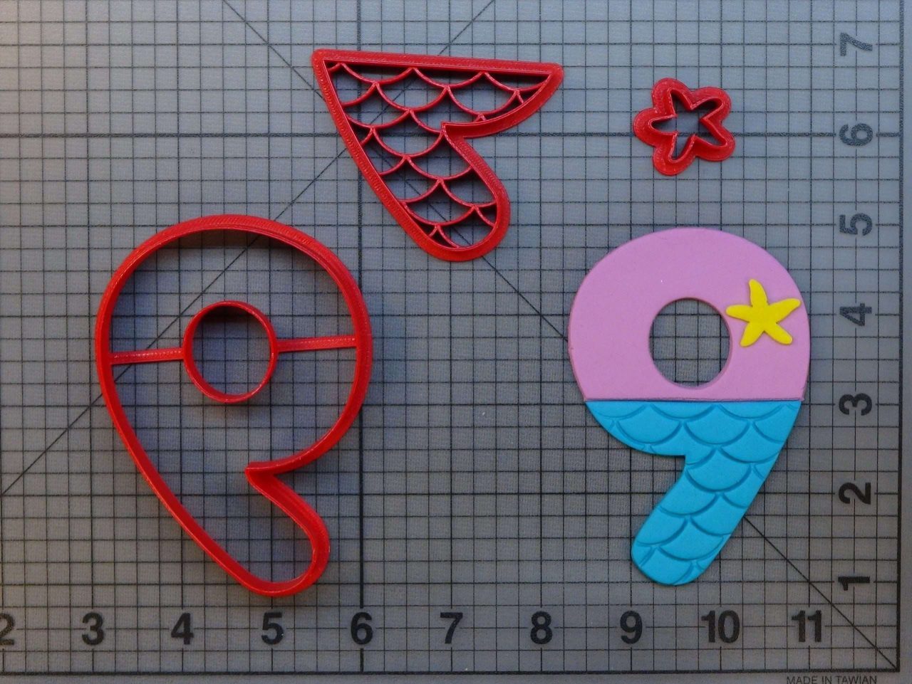 Mermaid Number - Nine 266-A336 Cookie Cutter Set