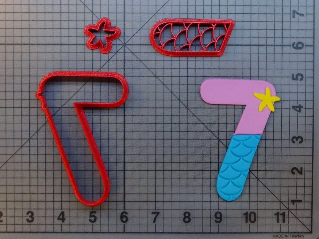 Mermaid Number - Seven 266-A334 Cookie Cutter Set