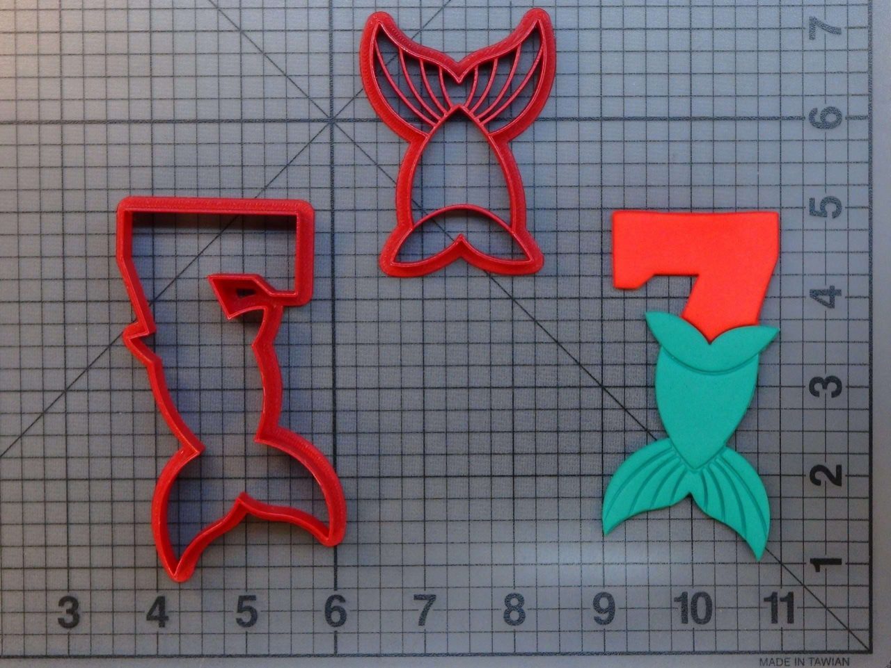 Mermaid Number - Seven 266-A349 Cookie Cutter Set