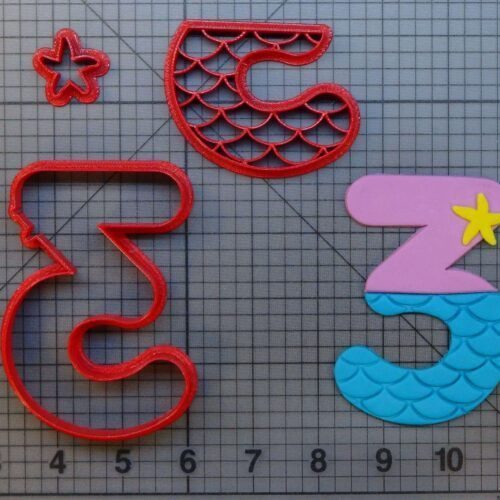 Mermaid Number - Three 266-A330 Cookie Cutter Set