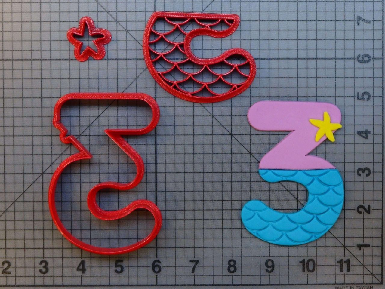 Mermaid Number - Three 266-A330 Cookie Cutter Set