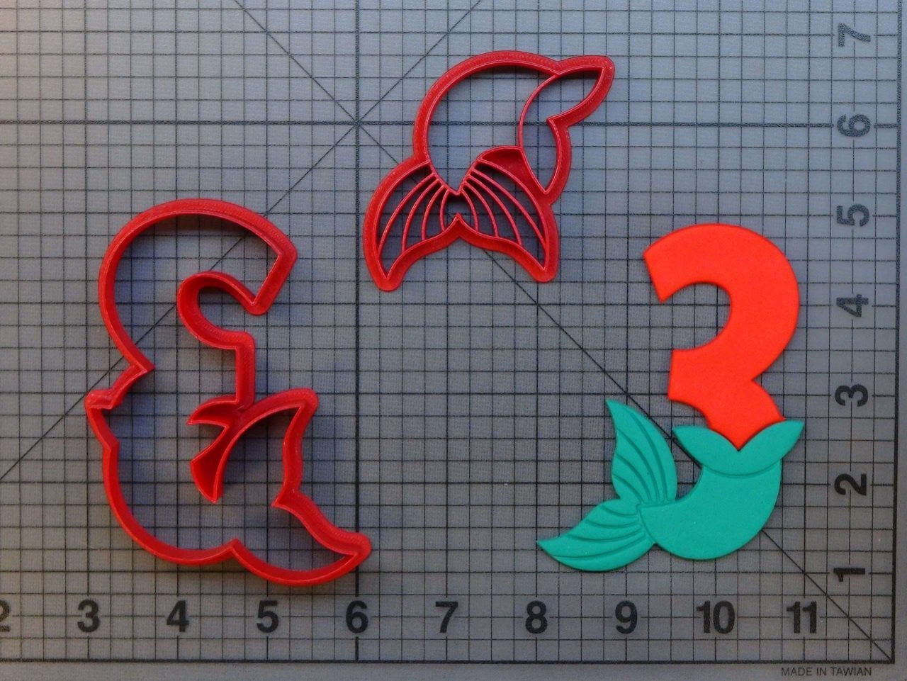 Mermaid Number - Three 266-A345 Cookie Cutter Set