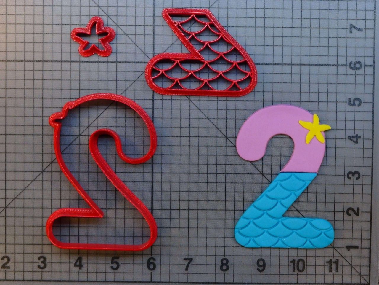 Mermaid Number - Two 266-A329 Cookie Cutter Set