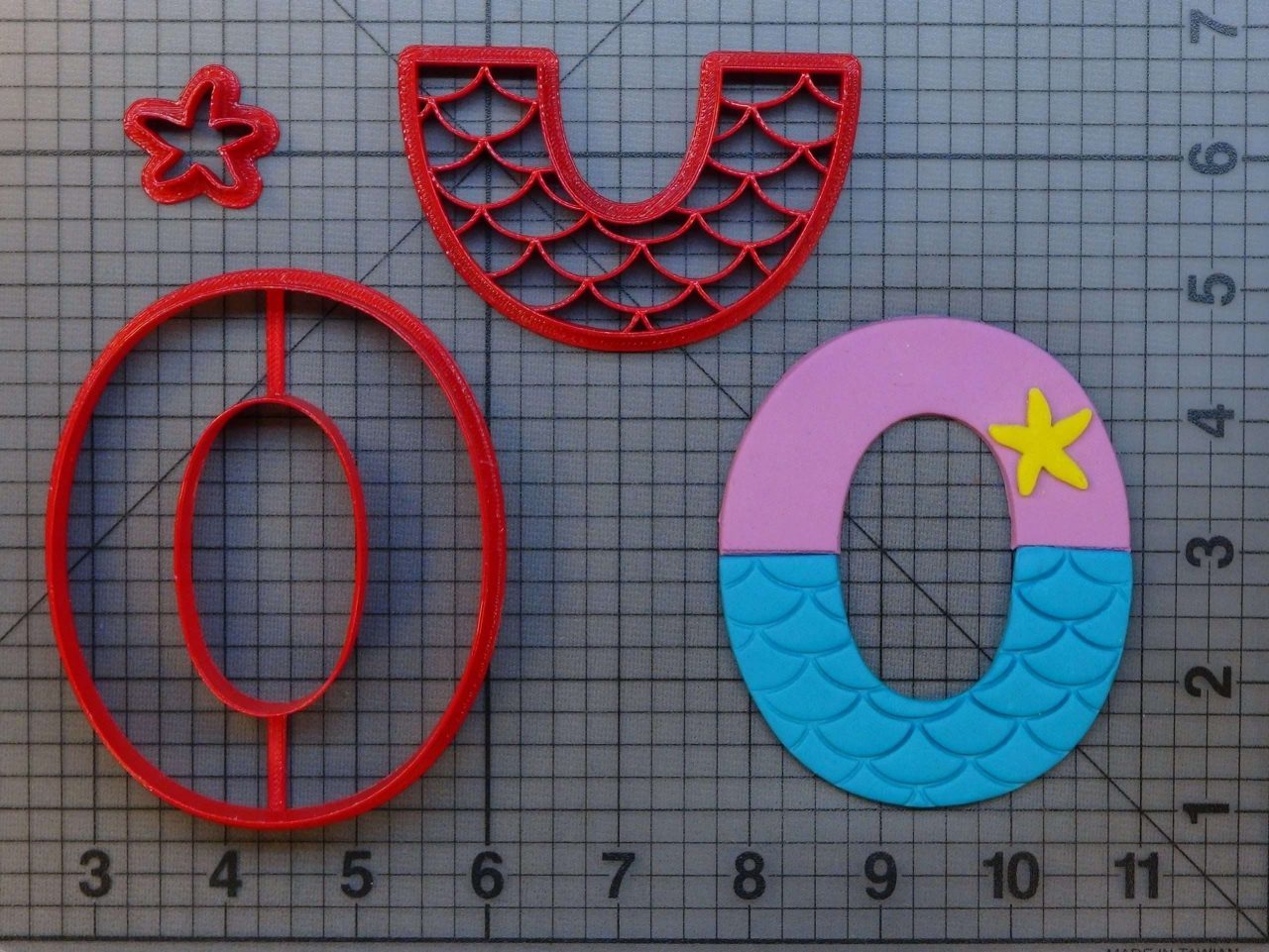 Mermaid Number - Zero 266-A327 Cookie Cutter Set