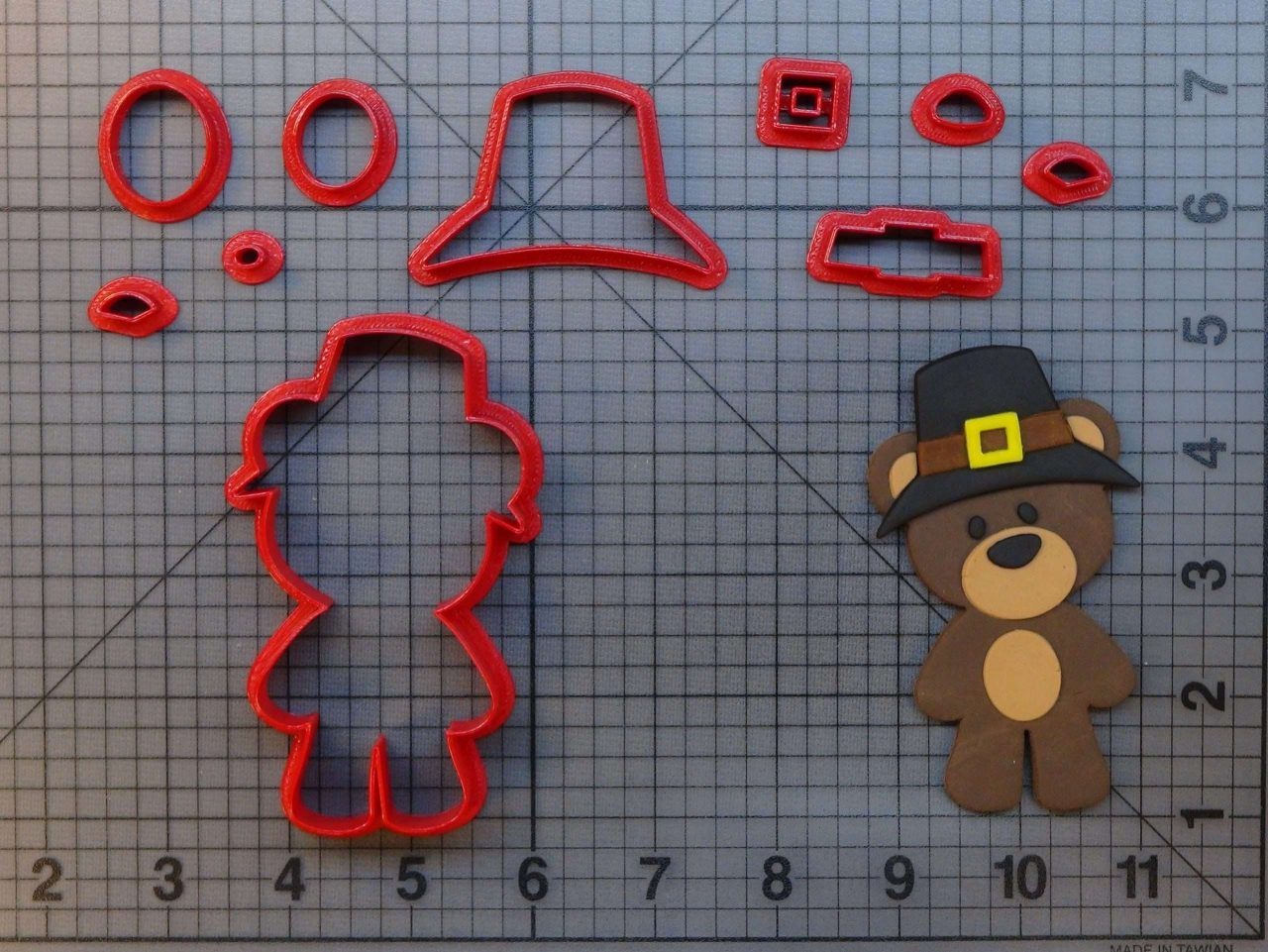 Pilgrim Bear 266-A314 Cookie Cutter Set