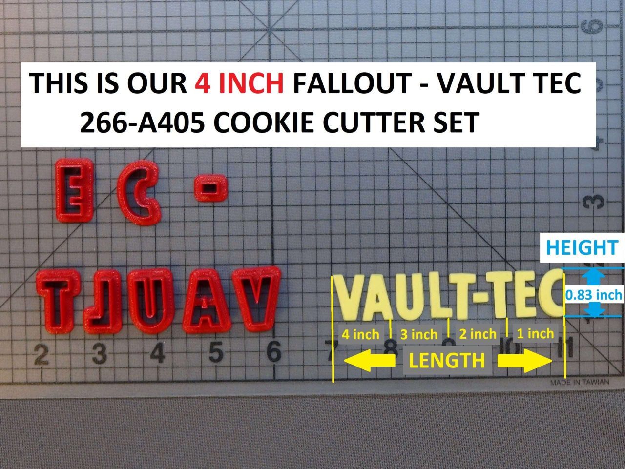 4 inch Fallout - Vault Tec 266-A405 Cookie Cutter Set