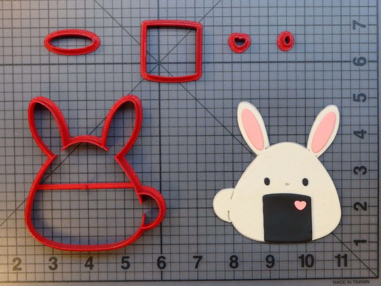 Bunny Rice Ball 266-A439 Cookie Cutter Set