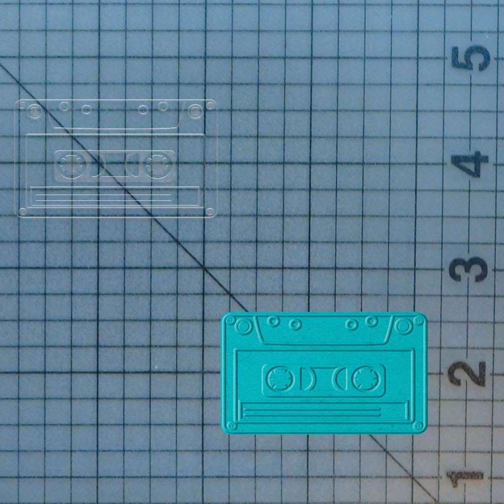 Cassette Tape 227-427 Cookie Cutter and Acrylic Stamp - Image 4