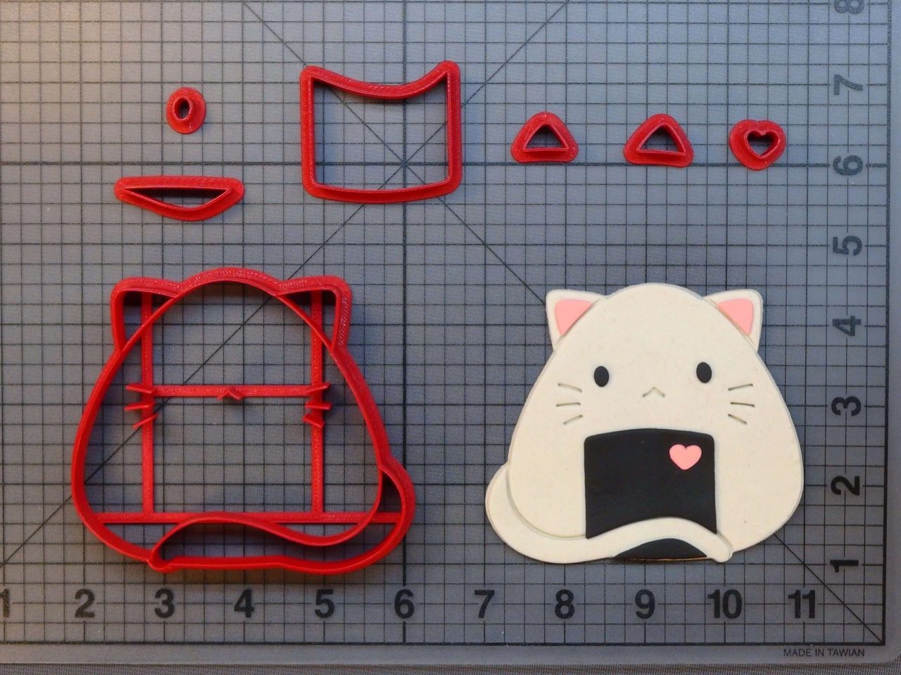 Cat Rice Ball 266-A438 Cookie Cutter Set