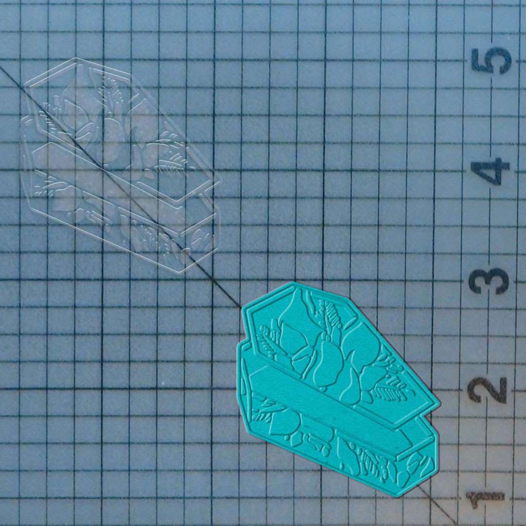 Coffin 227-419 Cookie Cutter and Acrylic Stamp - Image 2