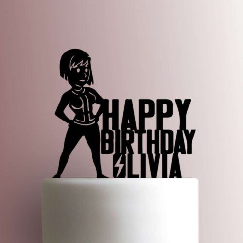 Custom Fallout Vault Girl Happy Birthday 225-502 Cake Topper