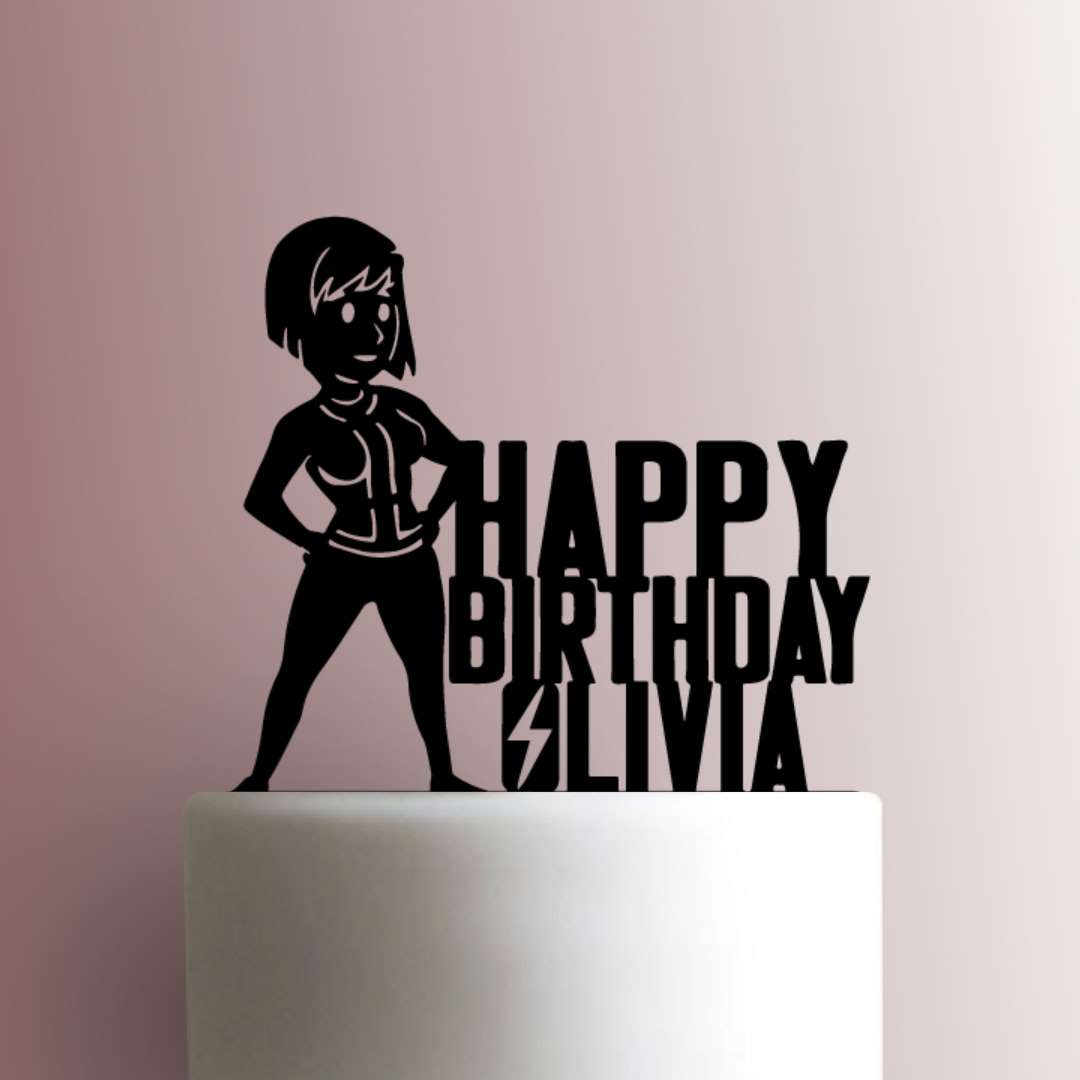 Custom Fallout Vault Girl Happy Birthday 225-502 Cake Topper
