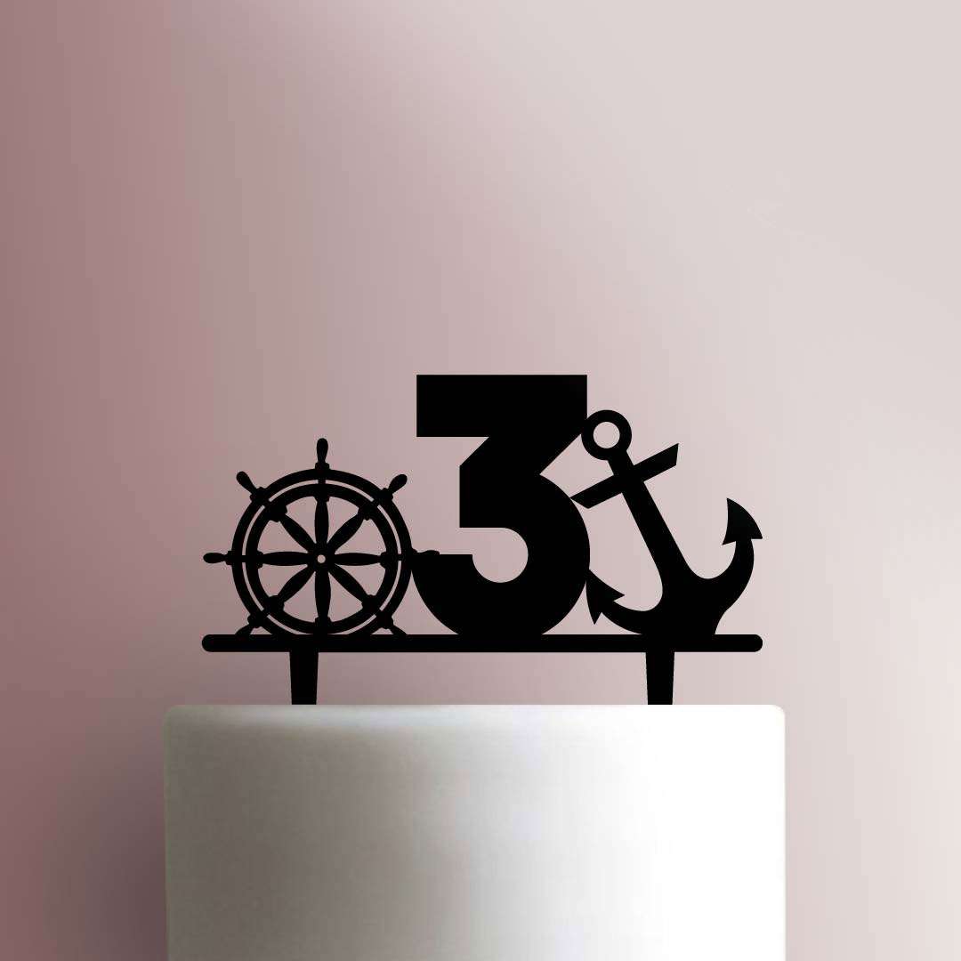 Custom Nautical Number 225-497 Cake Topper