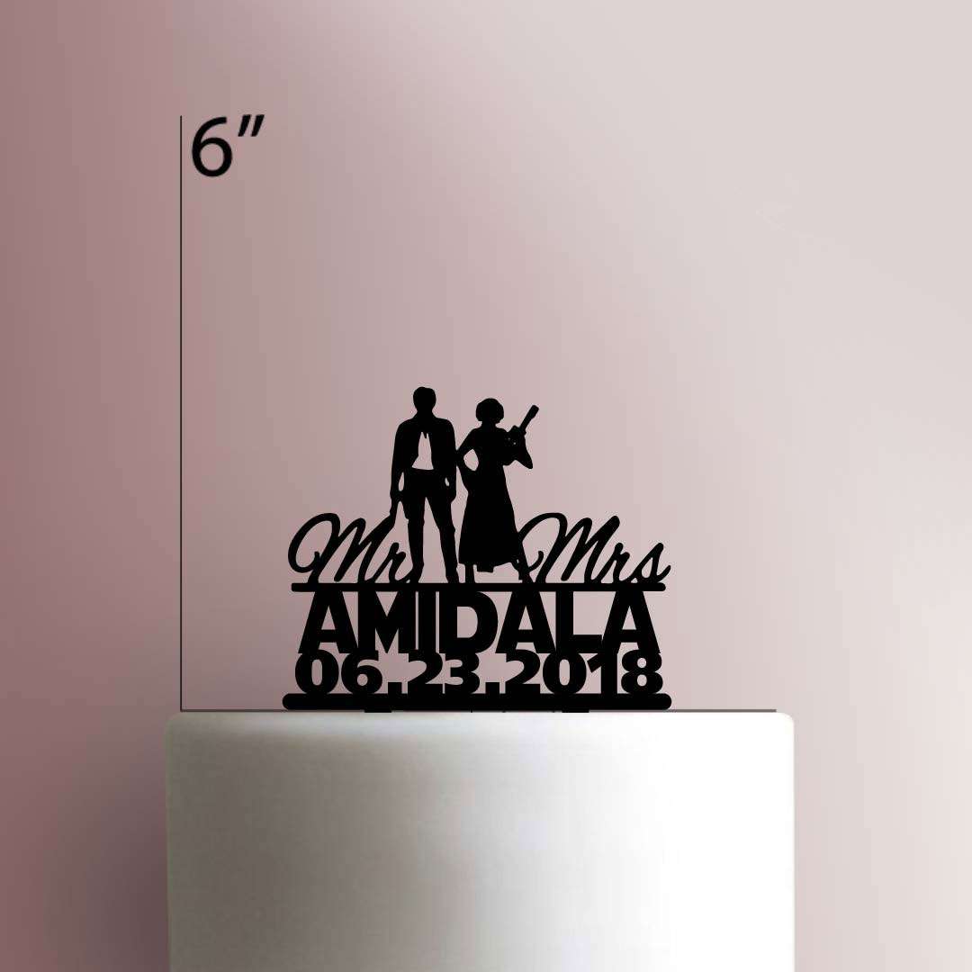 Custom Star Wars - Mr. and Mrs. 225-266 Cake Topper