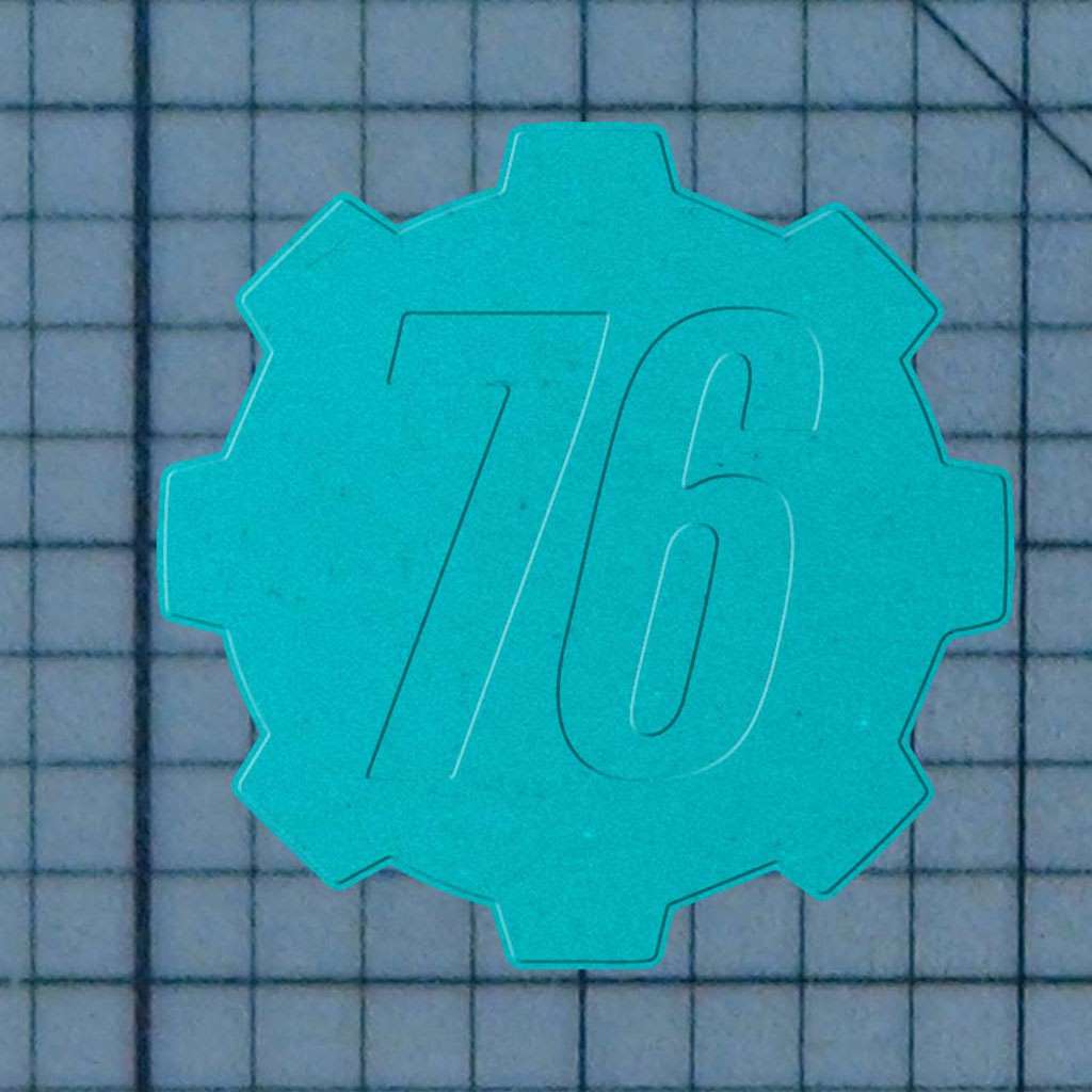 Fallout - Vault 76 227-417 Cookie Cutter and Acrylic Stamp - Image 3