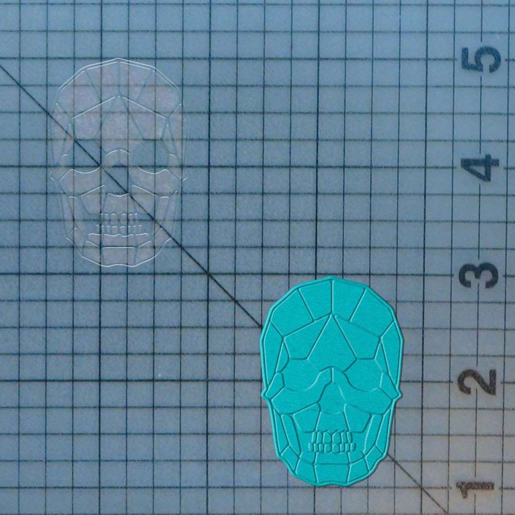 Geometric Skull 227-358 Cookie Cutter and Stamp - Image 2