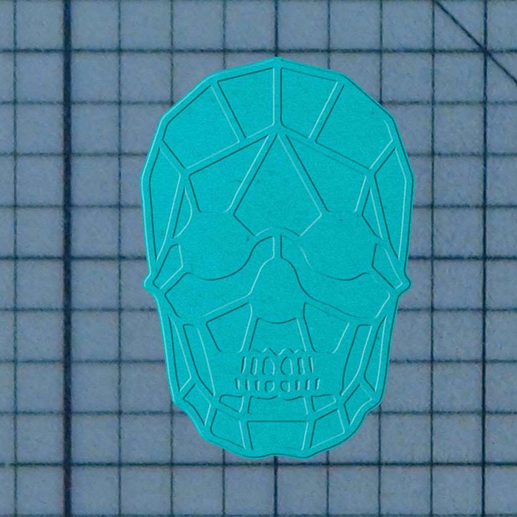 Geometric Skull 227-358 Cookie Cutter and Stamp - Image 3
