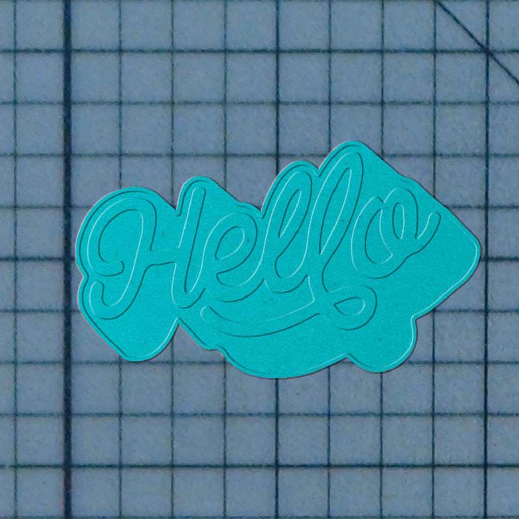 Hello 227-480 Cookie Cutter and Stamp