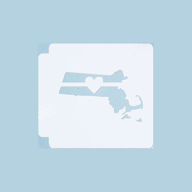 Massachusetts State Love 783-A340 Stencil