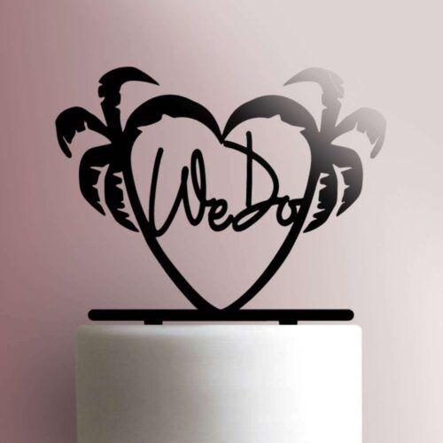 Palm Trees Wedding 225-215 Cake Topper