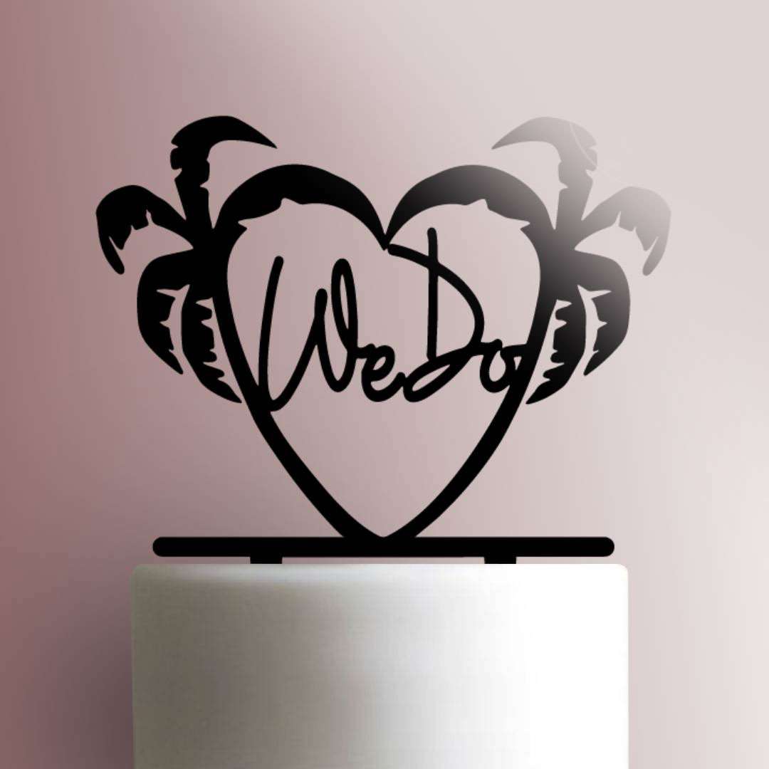 Palm Trees Wedding 225-215 Cake Topper