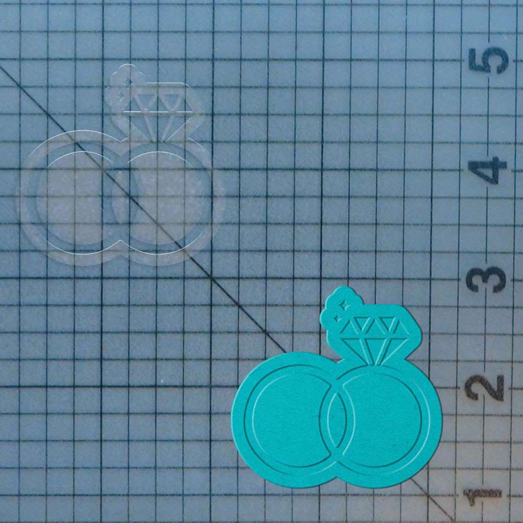 Wedding Rings 227-150 Cookie Cutter and Stamp