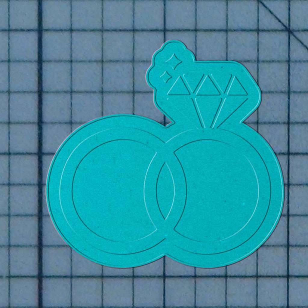 Wedding Rings 227-150 Cookie Cutter and Acrylic Stamp - Image 3