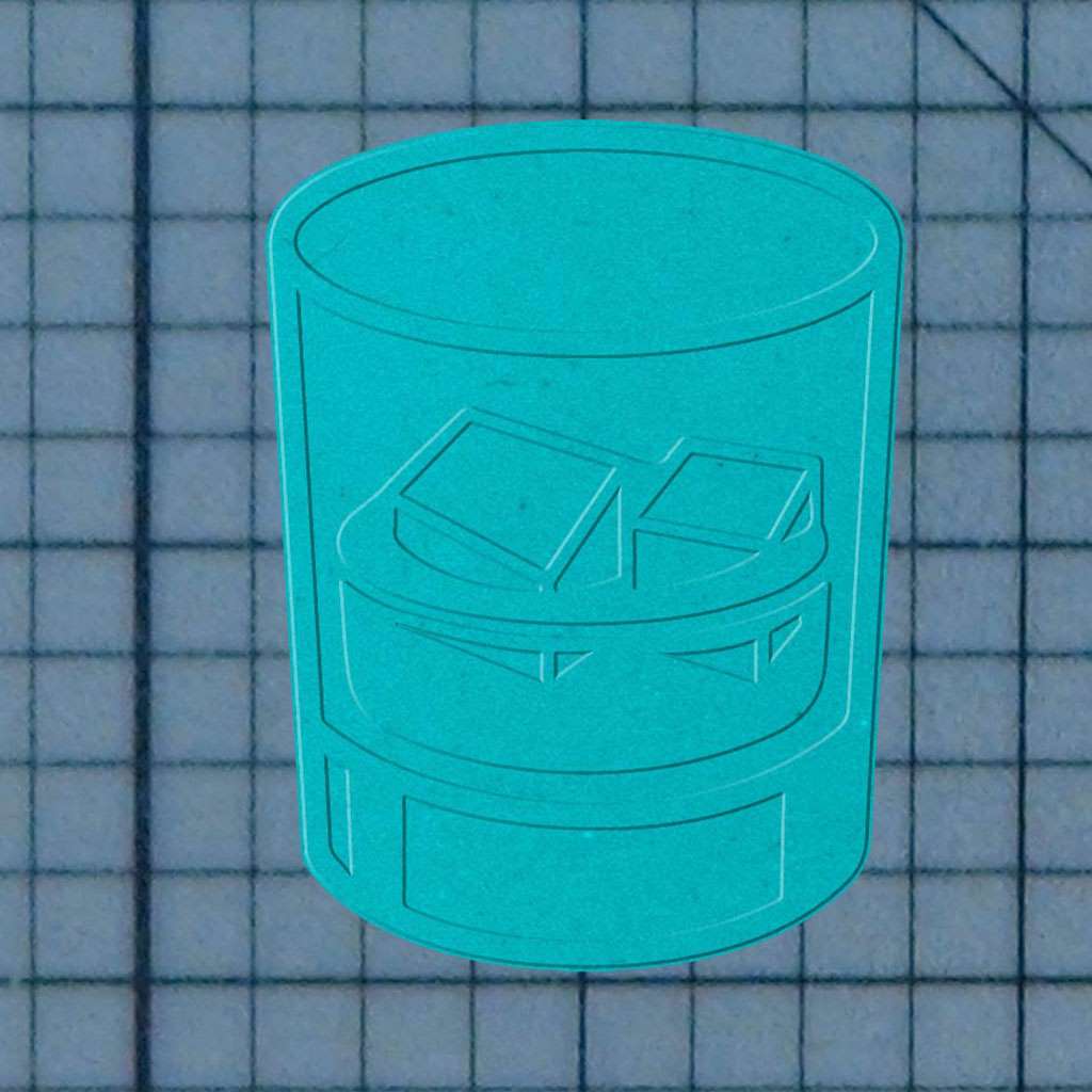 Whiskey Glass 227-515 Cookie Cutter and Acrylic Stamp - Image 3